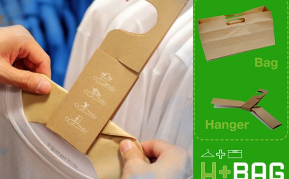 H+Bag ถุงช็อปปิ้งในรูปแบบไม้แขวนเสื้อ